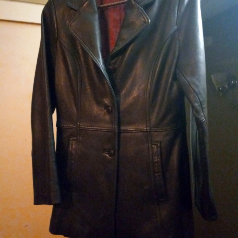 Black Leather Jacket,  small
